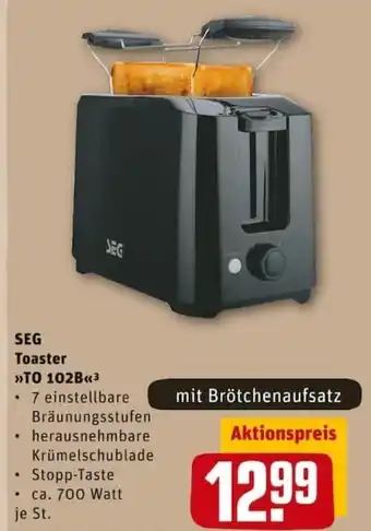 REWE PETZ SEG Toaster T0 102B Angebot