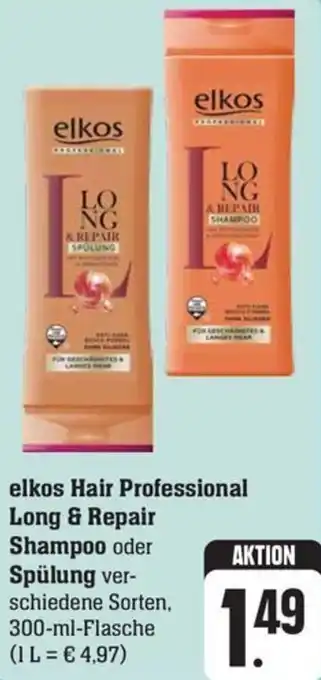 Schmidt's Märkte elkos Hair Professional Long & Repair Shampoo oder Spülung 300 ml Flasche Angebot