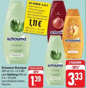 Schmidt's Märkte Schauma Shampoo 400 ml oder Spülung 250 ml Angebot