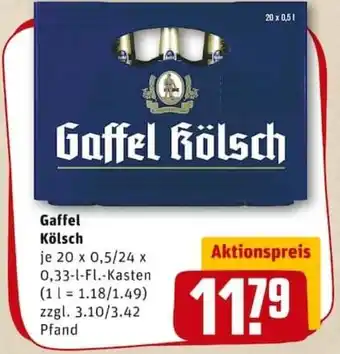 REWE PETZ Gaffel Kölsch 20x0,5L / 24x0,33L Angebot