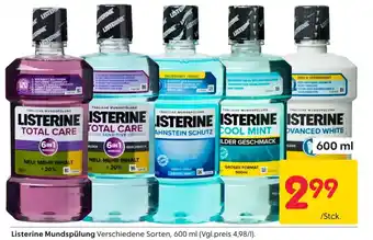 Rusta Listerine Mundspülung 600ml Angebot