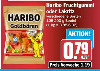 Hit Haribo Fruchtgummi oder Lakritz 125-200g Angebot