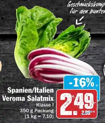 Hit Spanien/Italien Veroma Salatmix 350 g Packung Angebot