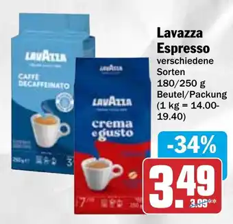 Hit Lavazza Espresso 180/250 g Angebot