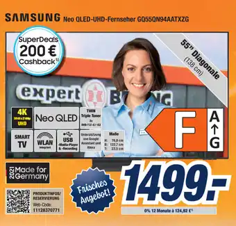 Expert Bening Samsung Neo QLED UHD Fernseher GQ55QN94AATXZG Angebot