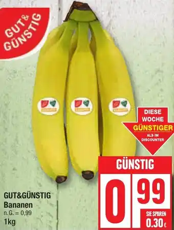 Edeka GUT&GÜNSTIG Bananen 1kg Angebot