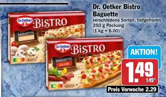 Hit Dr. Oetker Bistro Baguette verschiedene Sorten, tiefgefroren 250 g Packung Angebot