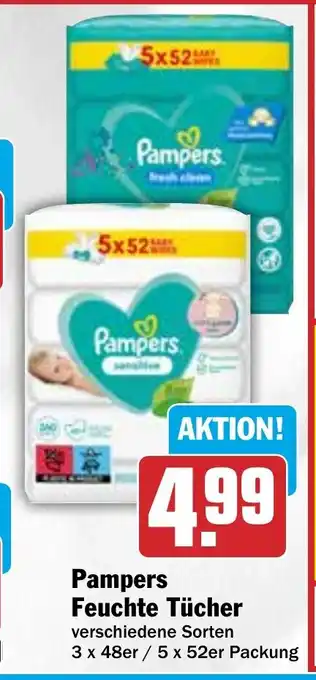 Hit Pampers Feuchte Tücher verschiedene Sorten 3 x 48er/ 5 x 52er Packung Angebot