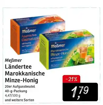 KONSUM Meẞmer Ländertee Marokkanische Minze Honig Angebot