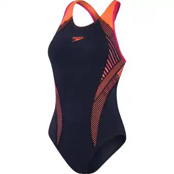 Intersport SPEEDO Damen Badeanzug PLMT PT LNBK AF NAVY/ORANGE True Navy/Electric Pink/Volcanic Orange 42 Angebot