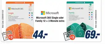 Expert Bening Microsoft 365 Single oder Family 12+3 Monate Extra Angebot