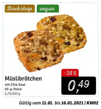 KONSUM Müslibrötchen Angebot