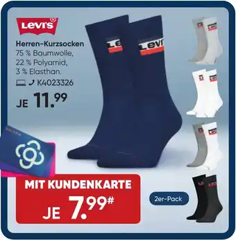 Galeria Levi's Herren-Kurzsocken 2er-Pack Angebot