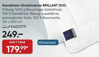 Galeria billerbeck Kamelhaar-Einziehdecke BRILLANT DUO Angebot
