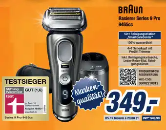 Expert Bening Braun Rasierer Series 9 Pro 9465cc Angebot