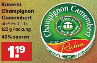 Handelshof Käserei Champignon Camembert 125 g Packung Angebot