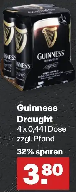 Handelshof Guinness Draught 4x0,44 L Dose Angebot