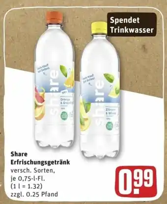 REWE Center Share Erfrischungsgetränk 0,75L Angebot