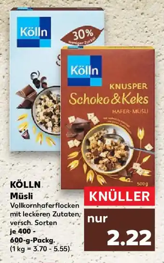 Kaufland KÖLLN Müsli 400-600g Angebot