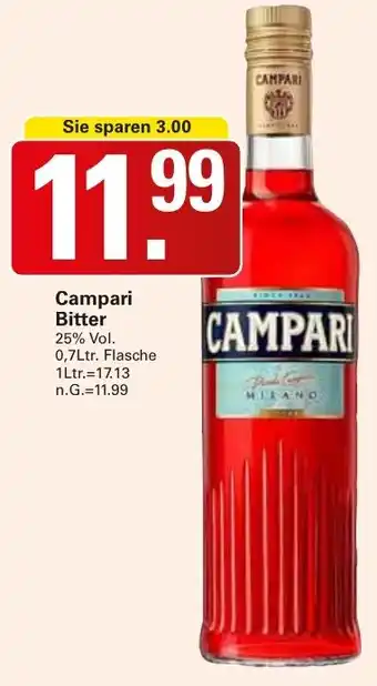 WEZ Campari Bitter 0,7Ltr. Flasche Angebot