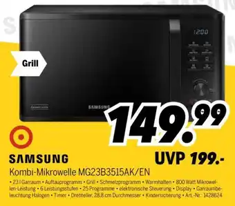 MEDIMAX SAMSUNG Kombi-Mikrowelle MG23B3515AK/EN Angebot