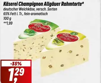 Simmel Käserei Champignon Allgäuer Rahmtorte deutscher Weichkäse, 100g Angebot