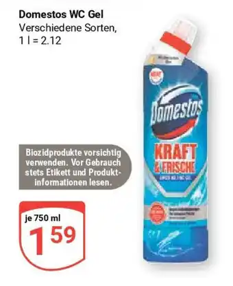 Globus Domestos WC Gel Verschiedene Sorten, je 750 ml Angebot