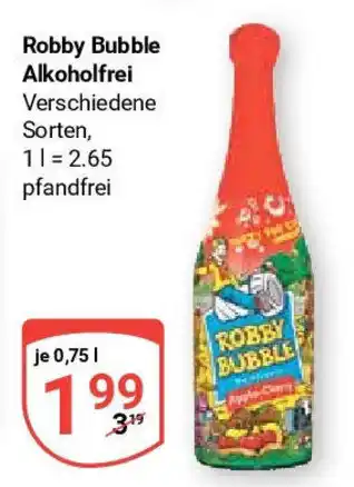 Globus Robby Bubble Alkoholfrei Verschiedene Sorten, je 0,75 L Angebot