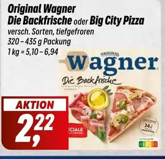 Simmel Original Wagner Die Backfrische oder Big City Pizza versch. Sorten, tiefgefroren 320-435 g Packung Angebot