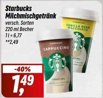 Simmel Starbucks Milchmischgetränk 220 ml Becher Angebot