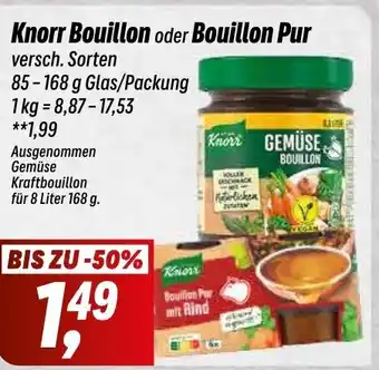 Simmel Knorr Bouillon oder Bouillon Pur versch. Sorten 85-168 g Glas/Packung Angebot