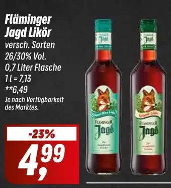 Simmel Fläminger Jagd Likör versch. Sorten 26/30% Vol. 0,7 Liter Flasche Angebot