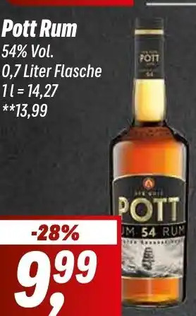 Simmel Pott Rum 54% Vol. 0,7 Liter Angebot