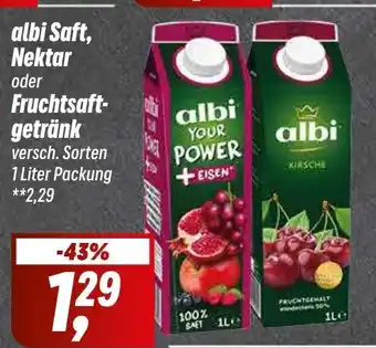 Simmel albi Saft, Nektar oder Fruchtsaftgetränk 1L Angebot