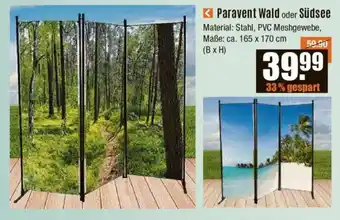 V Baumarkt Paravent Wald oder Südsee Angebot