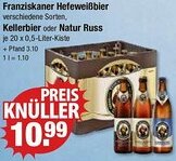 V Markt Franziskaner Hefeweißbier, Kellerbier oder Natur Russ 20 x 0,5 Liter Kiste Angebot