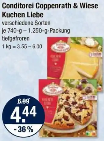 V Markt Conditorei Coppenrath & Wiese Kuchen Liebe 740-1250 g Packung Angebot