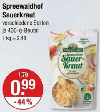 V Markt Spreewaldhof Sauerkraut 400 g Beutel Angebot