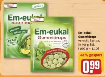 REWE Center Em-eukal Gummidrops 90g Btl. Angebot