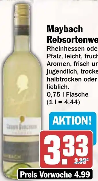 AEZ Maybach Rebsortenweine 0,75 L Flasche Angebot