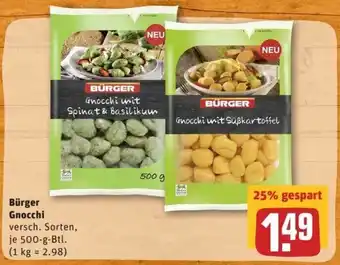 REWE Center Bürger Gnocchi 500g Btl. Angebot