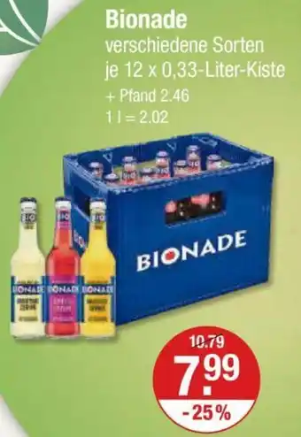 V Markt Bionade 12 x 0,33 Liter Kiste Angebot