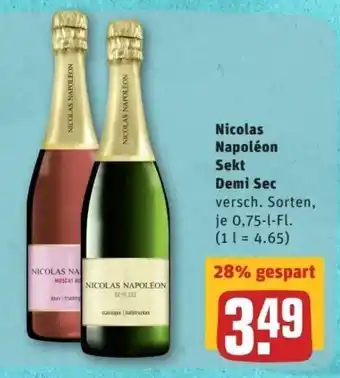 REWE Center Nicolas Napoléon Sekt Demi Sec 0,75L Angebot