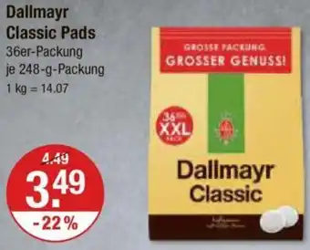 V Markt Dallmayr Classic Pads 36er-Packung Angebot