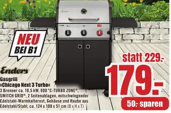 B1 Discount Baumarkt Enders Gasgrill Chicago Next 3 Turbo Angebot