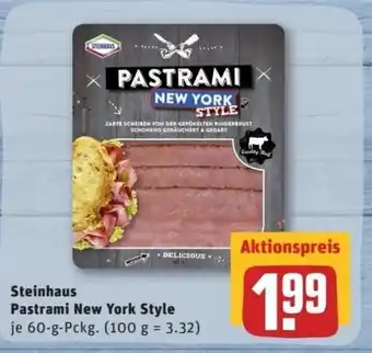 REWE Center Steinhaus Pastrami New York Style 60g Angebot