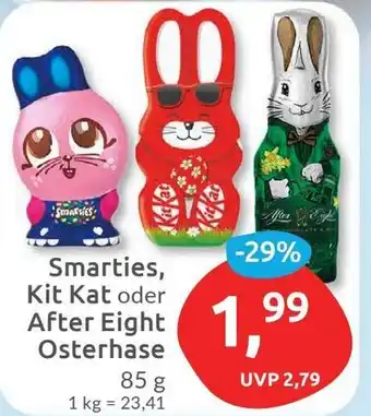 Budni Smarties, Kit Kat oder After Eight Osterhase 85g Angebot