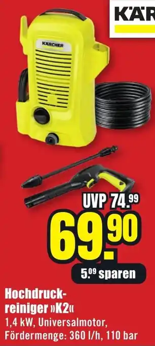 B1 Discount Baumarkt KARCHER Hochdruckreiniger K2 Angebot