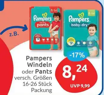 Budni Pampers Windeln oder Pants versch. Größen 16-26 Stück Packung Angebot