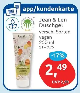 Budni Jean & Len Duschgel versch. Sorten 250ml Angebot